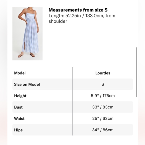 Playa Lucila Blue Gingham Dress Sz M - Picture 3 of 16